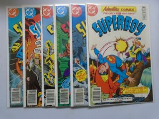 Adventure Comics Superboy 453 - 458 Avg 8.  0 Vf (1977 - 78)
