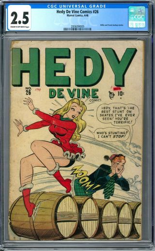 Hedy De Vine Comics 26 Cgc 2.  5 (c - Ow)