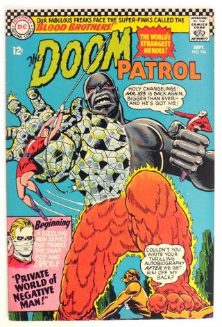 P135.  Doom Patrol 106 Dc Comics 8.  5 Vf,  (1966) 12 Cent Cover,  Silver Age