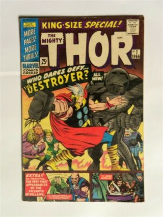 Thor King Size Annual 2 Marvel Comic Book 1966 Fine,  White Pages Jack Kirby B