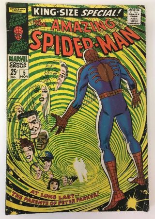 The Spider - Man Annual 5 Marvel Comics 1968 Vg