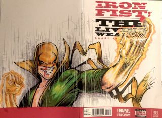 Comic Art Sketch Cover - Iron Fist By Dave Myers