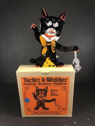 Tin Lithograph Toy Felix The Cat Made By Tucher & Walther