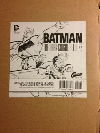 Batman: The Dark Knight Returns – Frank Miller Gallery Edition Dc Artist Edition