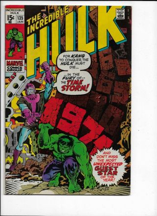Marvel The Incredible Hulk 135 Jan 1971 Kang The Conquer