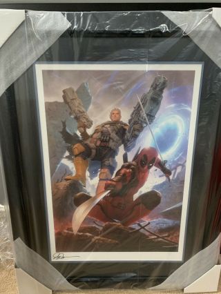Sideshow Deadpool And Cable Art Print Framed