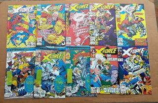 X - Force Complete Run 1 - 40 1st Issue Deadpool ' s 2nd App 1st Domino 1991 VF/NM 6