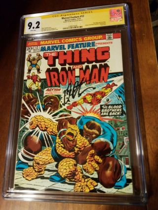Marvel Feature 12 Cgc Ss 9.  2 White Pgs Jim Starlin Thanos Iron Man 1973 Endgame