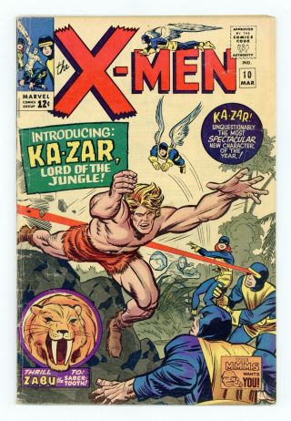 Uncanny X - Men (1st Series) 10 1965 Gd/vg 3.  0