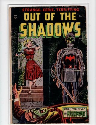 Out Of The Shadows 14 Pre - Code Horror - Haunted Skeleton Knight Castle - 1952 - 3.  0