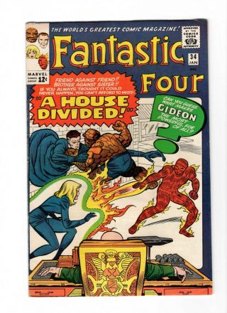Fantastic Four 34,  Jan 1965,  Very Fine - 7.  5.