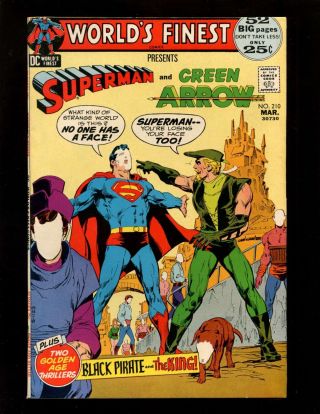 Worlds Finest 210 Vf Giant Neal Adams Superman Green Arrow 1st Effron Sorcerer