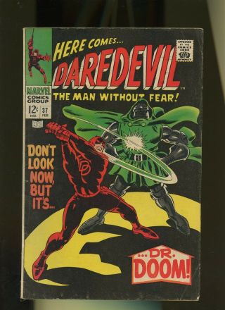 Daredevil 37 Vg 4.  0 1 Book Marvel Comics Doom 1968 Stan Lee Fantastic