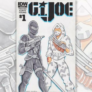 Gi Joe Comic Sketch Cover (art) Snake Eyes Storm Shadow