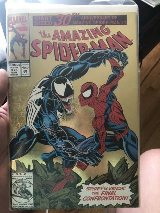 The Spider - Man 375 (mar 1993,  Marvel) Signed By Randy Emberlin 9.  5