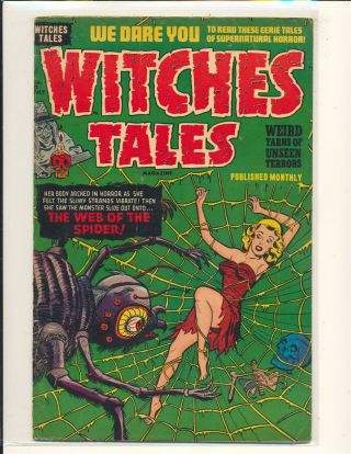 Witches Tales 14 Powell & Nostrand Art Poor Cond.  Cover Detached,  Mostly Split