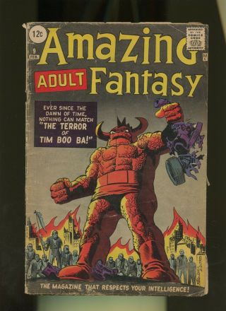 Adult Fantasy 9 Gd 2.  0 1 Book Marvel 1962 Monsters Ditko & Lee