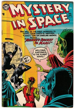 Mystery In Space 23 Monkey Rocket To Mars (dc,  1954) Fn -