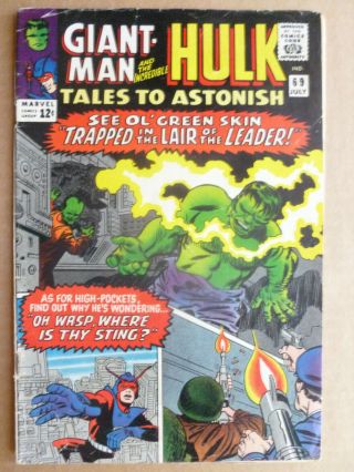 Tales To Astonish 69 Stan Lee Stories W/ Bob Powell & Jack Kirby Art 4.  5 Vg,