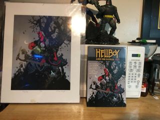 Hellboy Giclee Limited Edition Art 68/100 Signed Autographed Mike Mignola,  Book