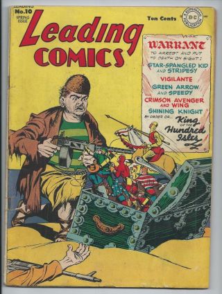Leading Comics 10 (spring 1944,  Dc) Golden Age Gd / Vg