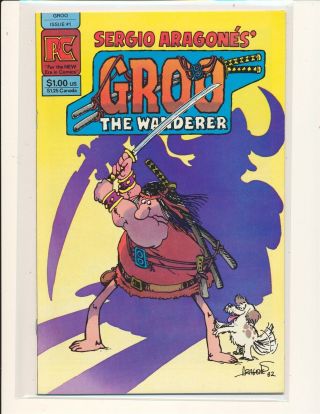 Groo The Wanderer 1 (1982) Signed & Sketch By Sergio Aragones (interior) Fine,