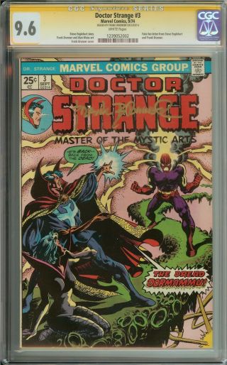 Doctor Strange 3 Cgc 9.  6 Signed Frank Brunner White Pages Great Cover
