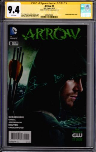 Arrow 9 Stephen Amell Photo Cover Cgc Ss 9.  4 Signed By Stephen Amell