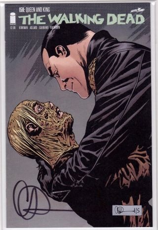 The Walking Dead 156 Charlie Adlard Signed Autographed With Death Of Alpha