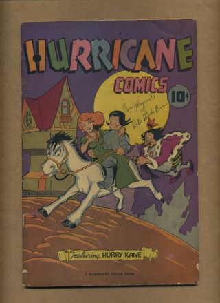 Hurricane Comics 1 (frg) Cambridge House 1945 Golden Age Funny Animal (c 11858)
