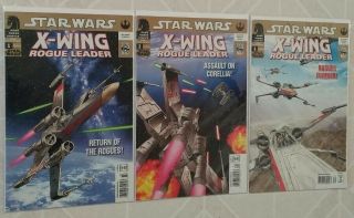 Star Wars X - Wing Rogue Squadron Rogue Leader Comic 1 - 3 Full Set Dark Horse Lucas