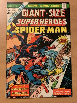Marvel Giant - Size - Heroes Spider - Man 1 Comic 1974 Bronze Age Morbius