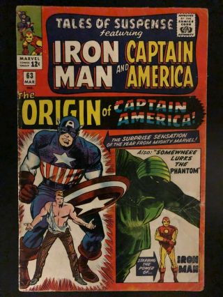 Tales Of Suspense 63 (1964 Marvel) 1st Silver Age Origin Of Captain America Key
