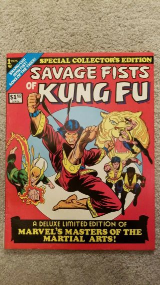 Special Collectors Edition Featuring The Savage Fists Of Kung Fu 1 1975 Marvel