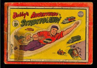 Bobby’s Adventures In Structoland 1 Not In Guide Mini - Comic Giveaway 1956 Gd -