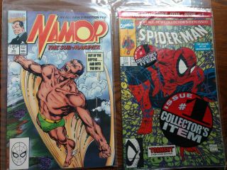 9 1 marvel comics Peter Parker,  human fly,  power pack,  name namor,  nm 3