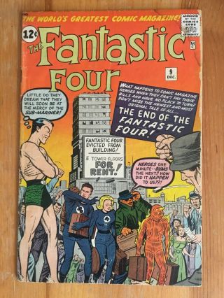 Fantastic Four 9 (dec 1962,  Marvel)