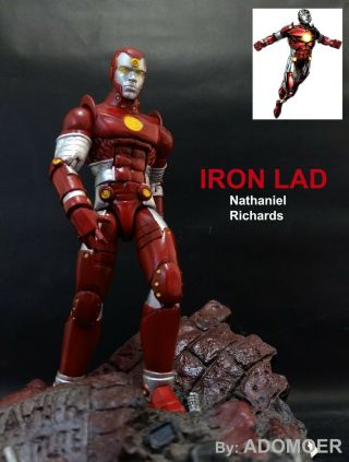Custom Marvel Legends Iron Lad Young Avengers Action Figure By Adomoer