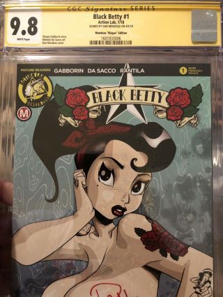 Black Betty 1 Nude Cover Signed By Dan Mendoza,  Zombie Tramp Creator Cgc 9.  8