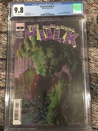 The Immortal Hulk 1 (marvel) Cgc 9.  8