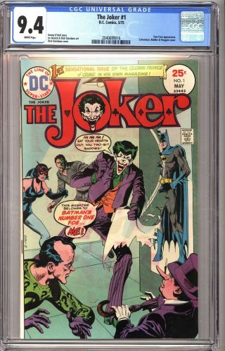 The Joker 1 Cgc 9.  4 White Pages 1st In His Own Title Batman Cover