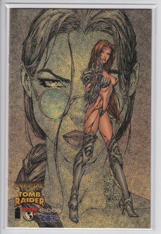 Witchblade Tomb Raider 1 Speckle Holofoil Edition Variant Nm Image 1998 Turner