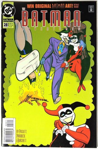 S649.  Batman Adventures 28 By Dc 8.  5 Vf,  (1995) Harley Quinn & Joker Cover