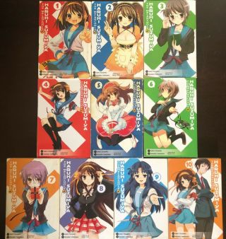 The Melancholy Of Haruhi Suzumiya Manga Set Vol 1 To 10.