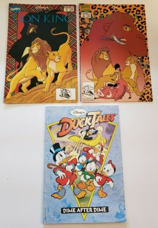 Lion King Comic Complete Set 1 2 W/bonus Ducktales Marvel Disney Vf 1994