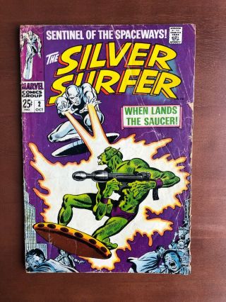 Silver Surfer 2 (1968) Gd/vg Marvel Key Issue Comic Silver Age 1st App Badoon