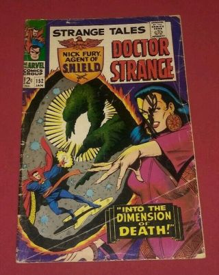 Strange Tales 152 Vg - 3.  5 Signed Stan Lee & Jack Kirby Umar Cover Key L@@k