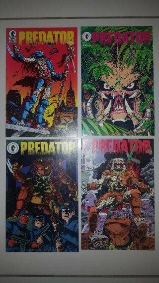 Predator 1 - 4 Comic Book 1989,  Dark Horse Vintage Marvel Avp Aliens