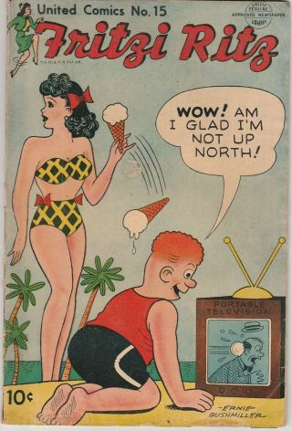 Fritzi Ritz Comics United Comics No.  15 Mar.  - Apr.  1951 Fair