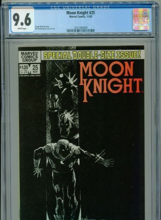 1982 Marvel Moon Knight 25 1st Appearance Black Spectre Cgc 9.  6 White Box3